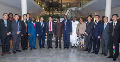 Nigerian Vice President Yemi Osinbajo met with NetDragon founder and chairman Liu Dejian (PRNewsfoto/NetDragon)