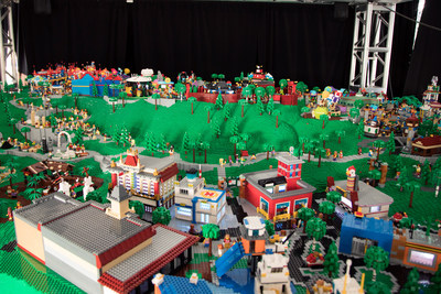 The eight lands of LEGOLAND® New York, opening in 2020. This giant model has more than 135,000 LEGO® bricks!