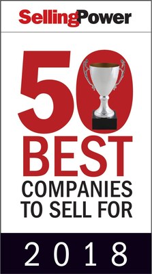 Recognized by Selling Power as one of the nation’s 50 Best Companies to Sell For in 2018.