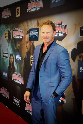 Autumn VR revealed Sharknado VR: Eye of the Storm at Syfy Channel's Sharknado 6 movie premier in Los Angeles with cast member, Ian Ziering.
