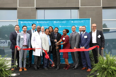 Physicians, teammates, local public officials, and development partners celebrate the opening of HealthCare Partners' new downtown Los Angeles medical office and urgent care center.
