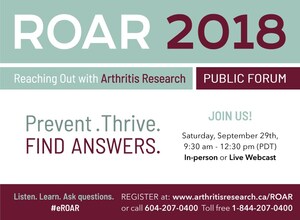 Media Advisory - Arthritis Research Public Forum Returns for 13th Year