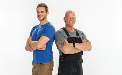 From left to right: Mike Holmes Jr. and Mike Holmes. Photo Credit: Courtesy of HGTV Canada (CNW Group/Corus Entertainment Inc.)
