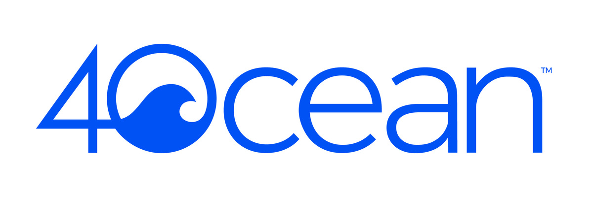 4ocean Logo T - Shirt Unisex Blue Large