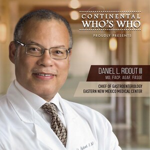 Daniel Lyman Ridout III MD, FACP, AGAF, FASGE is recognized by Continental Who's Who
