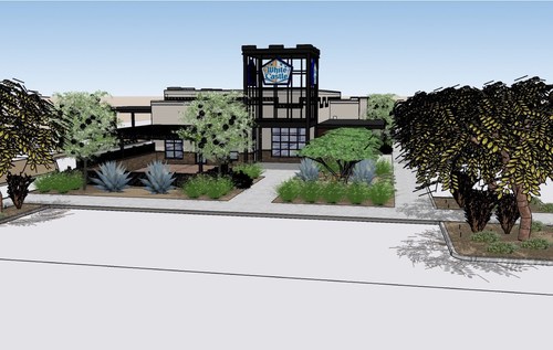 Proposed design for the new White Castle restaurant in Scottsdale, AZ. The new Castle, which is targeted to open in 2019, will mark the family-owned company’s first restaurant in the state of Arizona.