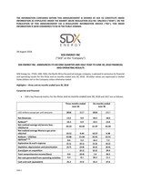 SDX Energy Inc. announces its second quarter and half year to June 30, 2018 financial and operating results (CNW Group/SDX Energy Inc.)