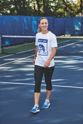 Wimbledon champion Angelique Kerber supports the adidas Here to Create Change campaign with Billie Jean King in New York city