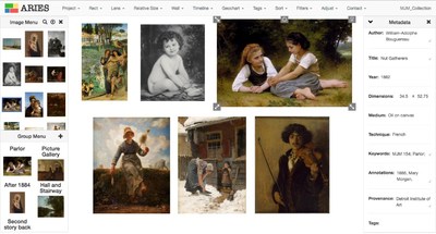ARIES, created at NYU Tandon's data and visualization research center with The Frick Collection, provides an intuitive web-based software platform that simplifies the exploration, analysis, and organization of digital collections by allowing experts to easily manipulate images.