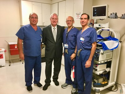 Senator Avella visits Queens Endoscopy Center (L-R): Armand Asadourian, MD, Senator Anthony Avella, Alan Schnall, MD, Neil Brodsky, MD