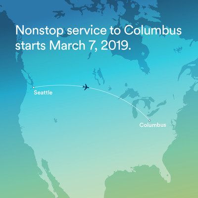 Alaska Airlines announces new daily nonstop service between Seattle and Columbus, Ohio.