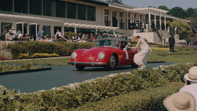 1952 Porsche America Roadster Type 540 winning 3rd in class on the podium in - Restored by Road Scholars at Pebble Beach. Photo by: Dan Olivares