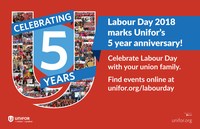 Media Advisory: Unifor's 5 year anniversary labour day celebration