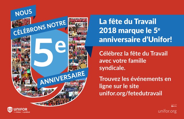 La fte du Travail Unifor (Groupe CNW/Le Syndicat Unifor)