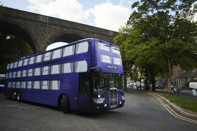 Wizarding World fans travel to London aboard a magical Knight Bus inspired vehicle (PRNewsfoto/Wizarding World)
