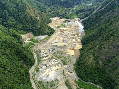 Photo 4: Aerial View of Mill and Infrastructure Site (CNW Group/Continental Gold Inc.)