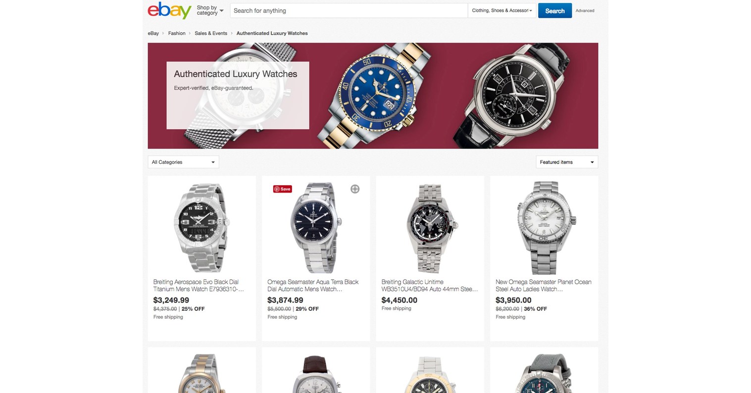 eBay Expands Luxury Authentication Program to Watches