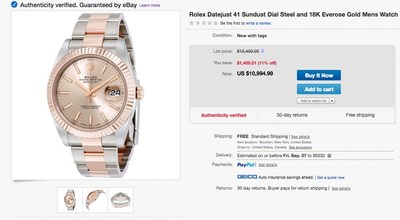 eBay Expands Luxury Authentication Program to Watches