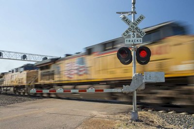 Union Pacific's community-based partnerships educate pedestrians and drivers about the safest ways to cross railroad tracks.