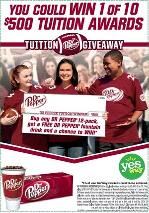 Yesway and Dr Pepper to Offer Free College Tuition Grants!