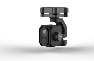The Yuneec E10T is an all-in-one three-axis gimbal, dual thermal imaging and residual light camera available in two versions with different lens options: 320 by 256-pixel or 640 by 512-pixel thermal resolution.