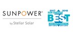 SunPower by Stellar Solar Repeats as Best Solar Power Company in the 2018 San Diego Union Tribune Readers Poll