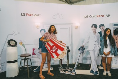 BTS Army fans check out the LG CordZero Vacuum at the “BTS Studio Presented by LG”