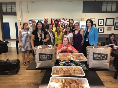 Dickey's Barbecue Pit owners and CEO, Laura Rea Dickey, delivery thousands of sandwiches to teachers nationwide.