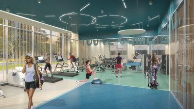 Rendering of fitness room – 1235 Marlborough in Oakville, Ontario (CNW Group/The Minto Group)