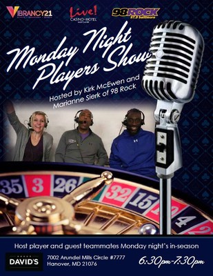 Starting September 10 and every Monday night through the regular 2018-2019 NFL season, Baltimore's 98 Rock will broadcast its entire midday programming from 3:00pm-8:00pm LIVE from the The Lobby Bar at David's at Live! Casino & Hotel, featuring hosts Kirk McEwen and Marianne Sierk.