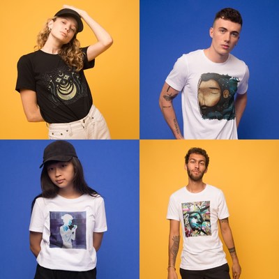 Made of Space's first drop features designs from four renowned artists. Apparel is on sale now at https://madeofspace.com.