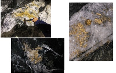 Fig. 3: Gold in quartz from 15 level at Beta Hunt mine recovered in September 2018 (CNW Group/RNC Minerals)