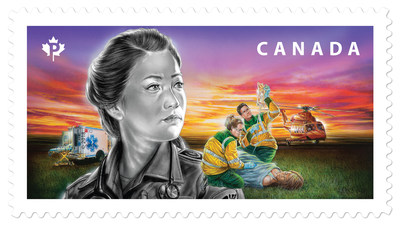 Un timbre de Postes Canada rend hommage aux paramdics canadiens (Groupe CNW/Postes Canada)