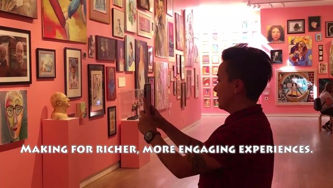 Santa Cruz Art and History Museum Exhibit Designers Used Hoodoo Augmented Reality App to Give Visitors Access to Information about Artworks Which Were Too Numerous For Use of Traditional Labels