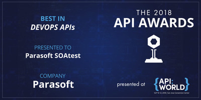 Parasoft SOAtest awarded API Award for Best in DevOps API's! Learn why here: www.parasoft.com/soatest