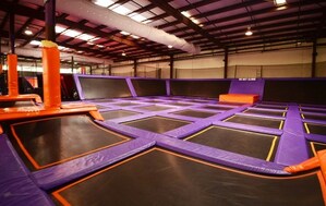 Injured Veterans and Families Jump Together at Trampoline Park