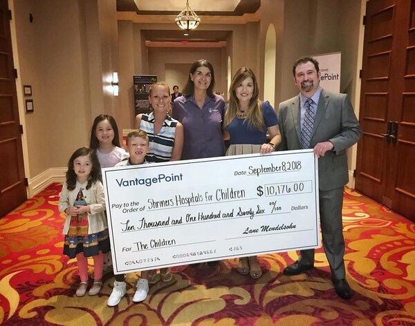 VantagePoint Software Donates $10,000 to Shriners Hospitals for Children at Fall Power Trader Seminar (PRNewsfoto/VantagePoint Software)