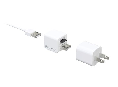 Qubii: Designed to work with your existing Apple 5w power adapter and lightning to USB cable.
