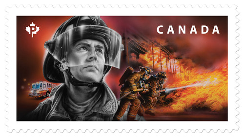 Un timbre de Postes Canada rend hommage aux pompiers canadiens (Groupe CNW/Postes Canada)