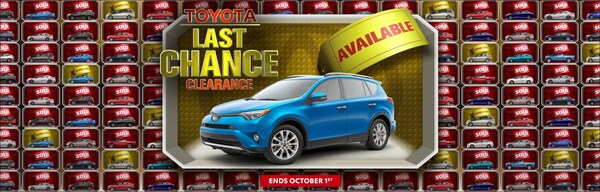 Budget-minded car shoppers in the Bangor area will find affordable lease and finance incentives on Toyota-brand favorites this fall at Downeast Toyota during the end-of-the-year Last Chance Clearance sales event.