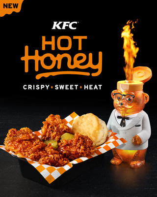 Inspired by a trending flavor mash-up of golden honey blended with mild peppers, KFC's new Hot Honey flavor adds an unexpectedly delicious burst of sweet honey with the spicy kick of pepper to KFC's fried chicken. (PRNewsfoto/KFC)
