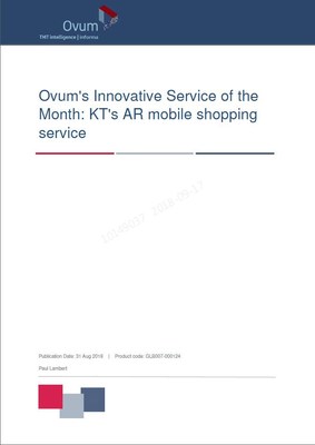 The cover of OVUM's report for Innovative Service of the Month, published on August 31.