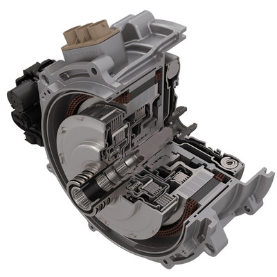 BorgWarner's P2 on-axis drive module enables both hybrid and pure electric driving.