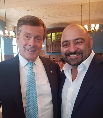 Vote to Elect DeSantis, City Councillor Candidate, Ward 18 Willowdale - Danny with Toronto Mayor John Tory (CNW Group/Danny DeSantis Election Campaign)