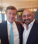 Danny DeSantis, a city Councillor candidate for Ward 18 in Willowdale, promotes his policies and meets with Toronto Mayor John Tory