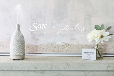 Saje x Jillian Harris collaborate on special edition aromaOm Diffuser and Happy Place Diffuser Blend Collection