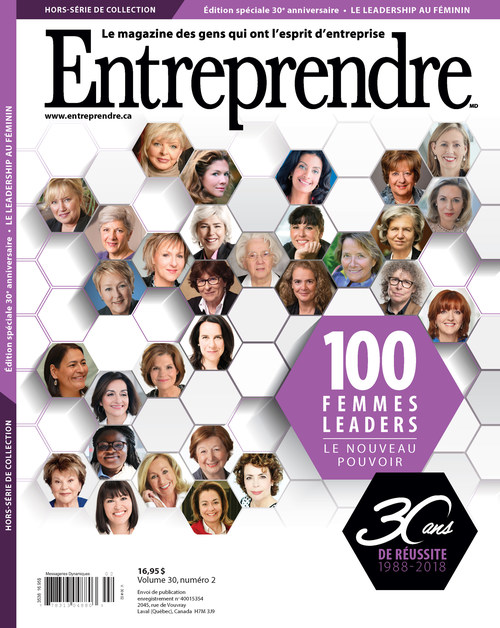 Couverture du magazine Entreprendre - 100 femmes leaders (Groupe CNW/Magazine Entreprendre)