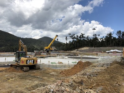 Figure 4. Carbon-in-leach tank foundations (CNW Group/Lundin Gold Inc.)