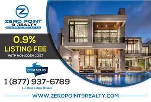 Florida's Zero Point 9% Realty Launches Offering Nation's 1st Real Estate Sales With Only a 0.9% Listing Fee