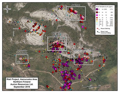 Risti Project, Aamurusko Area Northern Finland (CNW Group/Aurion Resources Ltd.)